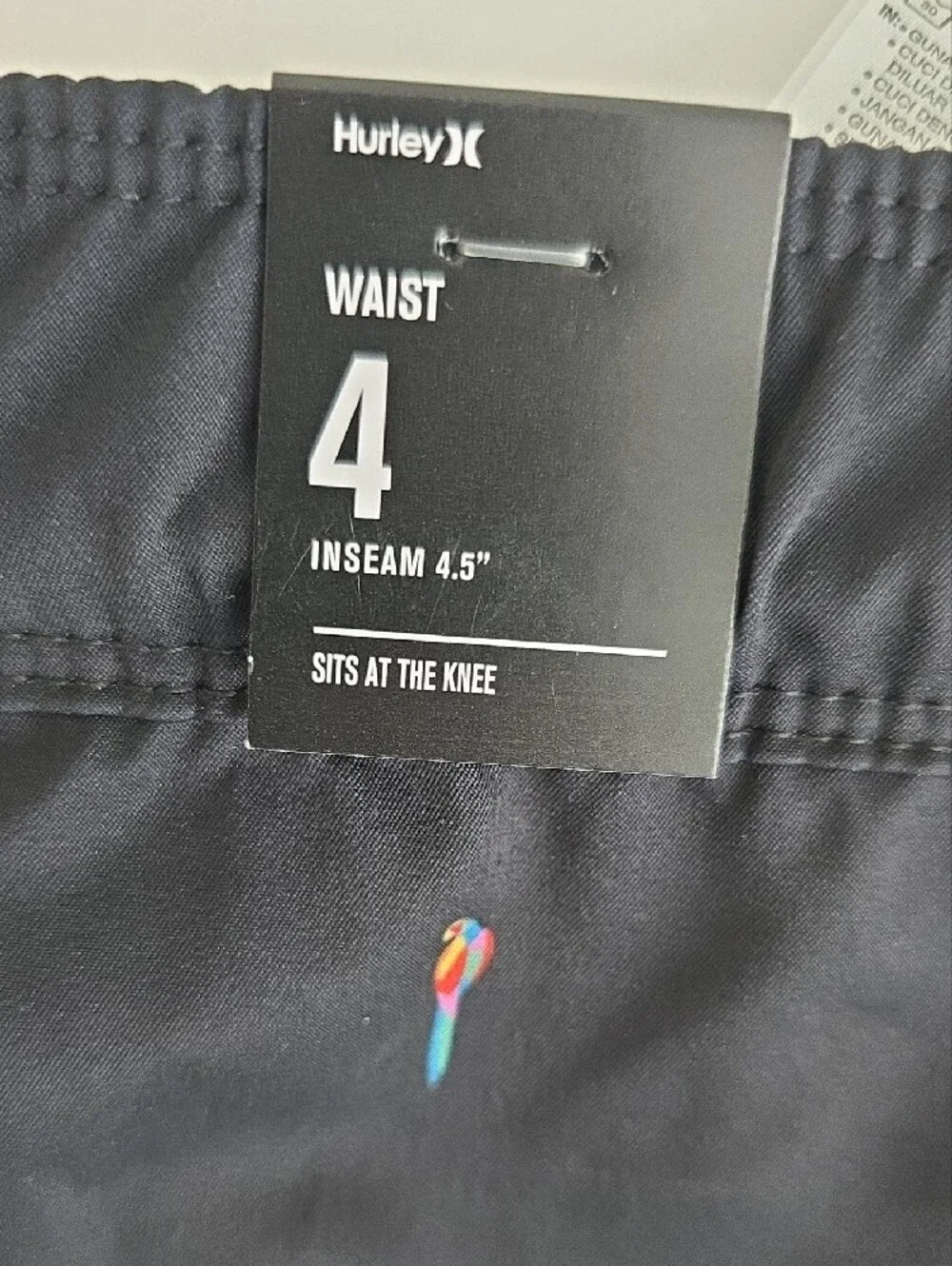 Hurley Black Swim Shorts with Pink and Blue Cone Print